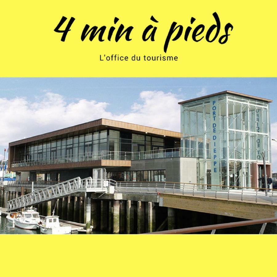 L'établissement LA PLAGE A 2 PAS , vous propose 4 appartements neufs avec services , lits faits à votre arrivée , serviettes de toilette , ménage , Wifi , en hyper centre , Vue mer à 50m , tout est accessible à pied Dieppe Exterior foto